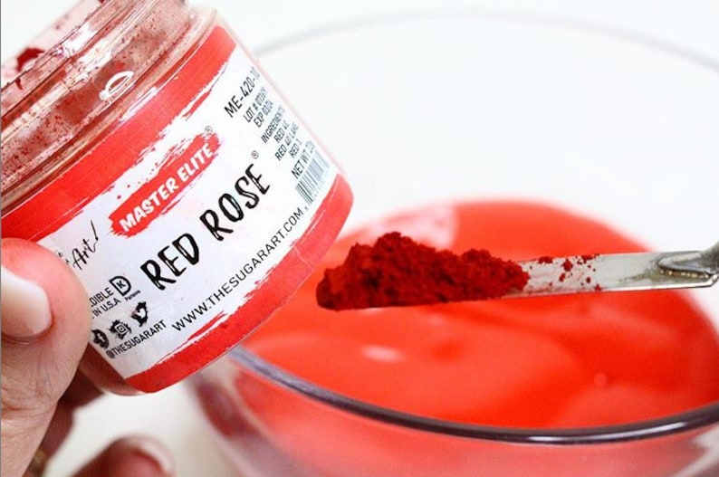 Red Rose Master Elites Food Color from The Sugar Art small 4g jars image 1