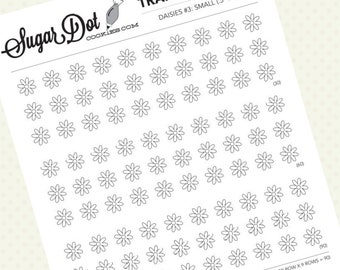 Daisies: Templates for Royal Icing / Buttercream Transfers and Macarons