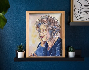 Toni Morrison Portrait Orignal Art Watercolor Painting