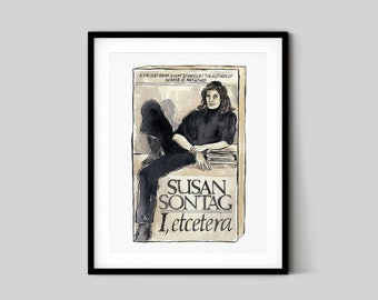I, etcetera Susan Sontag Book Art Print Watercolor Painting