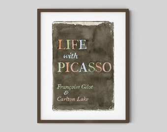Life With Picasso Book Art Print Watercolor Painting