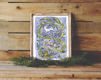 Merry Harry Potter Christmas - Headwig - Art Print 8X10