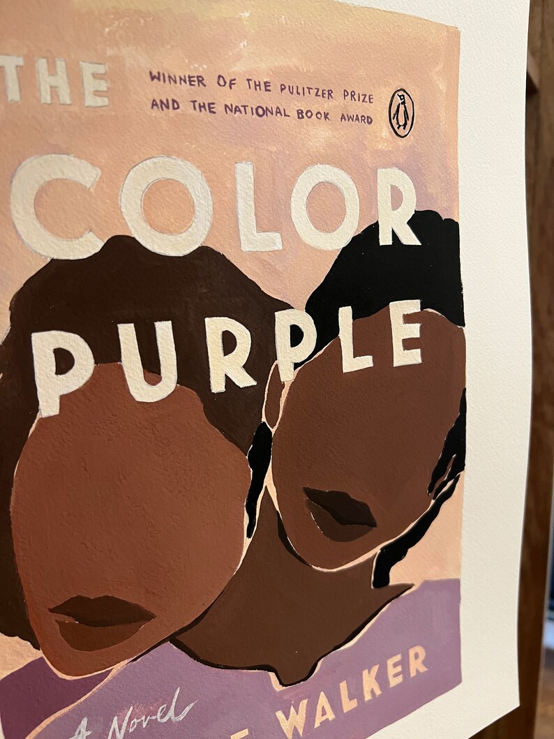 The Color Purple Alice Walker Book Cover Original Painting Etsy
