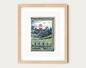 The Hobbit Book Art Print Watercolor Painting