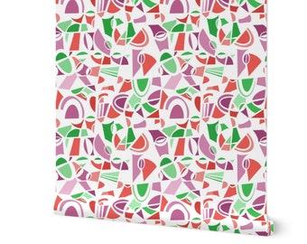 Bloomin' Luverly ontworpen door Sue Pitkin, in hoogwaardig behang van Spoonflower.