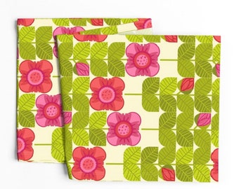 Flowers on the Wall fabric, by Sue Pitkin available in 4 different fabric types
