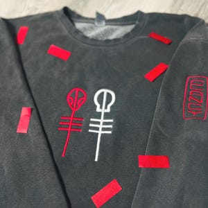Twenty one pilots //Skeleton clique embroidered sweatshirt