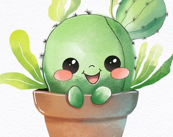 Aquarelle Cactus