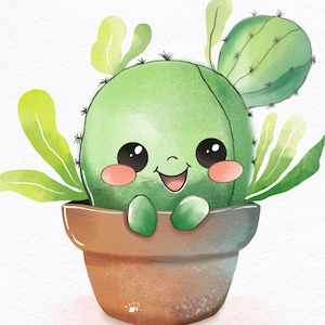 Watercolor Cactus zdjęcie 1