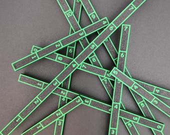 Reglettes de mesure 3 à 12 pouces pour Wargame et jeux de société