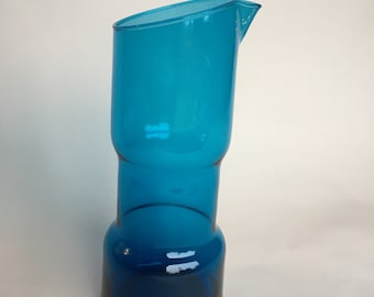 VTG Gunnar Ander Lindshammar Sweden Mid Century Cocktail Blue Pitcher