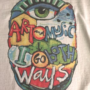 Fred Babb Art Music size XL vintage T shirt I go both ways