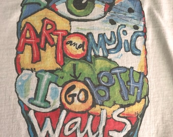 Fred Babb Art Music size XL vintage T shirt I go both ways