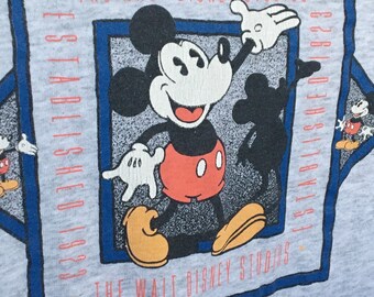 Rare Vintage Disney T-Shirt Single Stitch 70s 80s Mickey Mouse Large