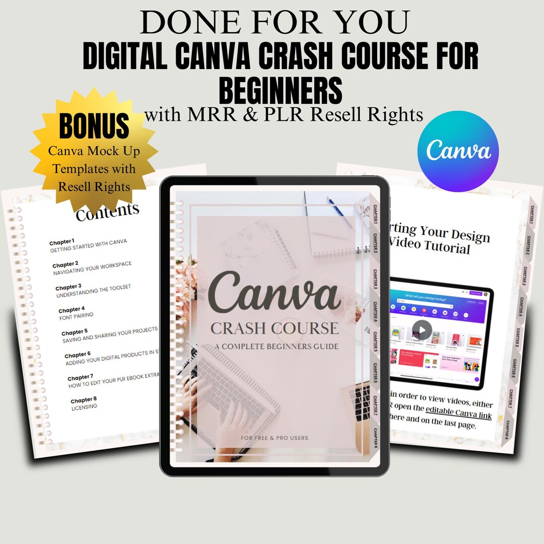 Digital Canva Crash Course and Master Resell Rights (MRR) and Private ...