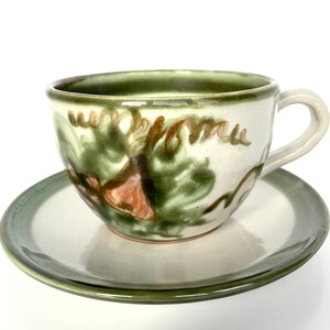 John B. Taylor Ceramics Harvest Vintage Stoneware Jumbo Cup and Saucer image 2