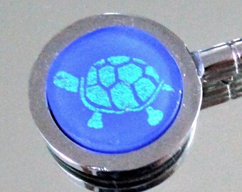 Fused Dichroic Turtle Glass Purse Holder  104