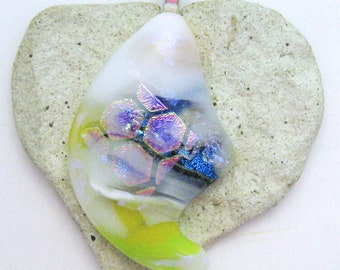 Art Glass A New Beginning Dichroic Fused Glass Pendant