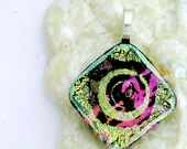 Fused Glass and Dichroic Glass Pendant