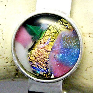 Gorgeous Dichroic Fused Glass Cuff Bracelet image 4