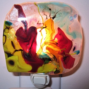 Colorful Fused Glass Night Light