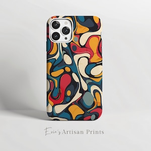 Abstract Oil Drop Phone Case - Dual Layer Protection iPhone 15 14 13 12 11 X Pro | Samsung Galaxy S24 S23 S22 S21 Ultra | Google Pixel 8 7 6