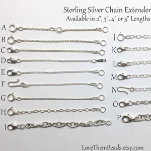 Kaemi Necklace Extender Set of 4, 925 Sterling Silver Bracelet Extender  Set,(3.15，4，4.7，6 inch) Rose Gold Chain Extenders for Necklaces Anklet
