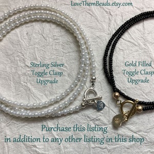 Clasp Upgrade, Add a Sterling Silver or a Gold Filled Toggle Clasp to Any of Our Beaded Bracelets, Wrap Bracelets or Necklaces