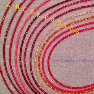 Red Seed Bead Bracelet Anklet, Garnet Ruby Red, Boho Hippie, Thin Layered Wrap Beaded Ankle Bracelet, Summer Beach Jewelry by LoveThemBeads