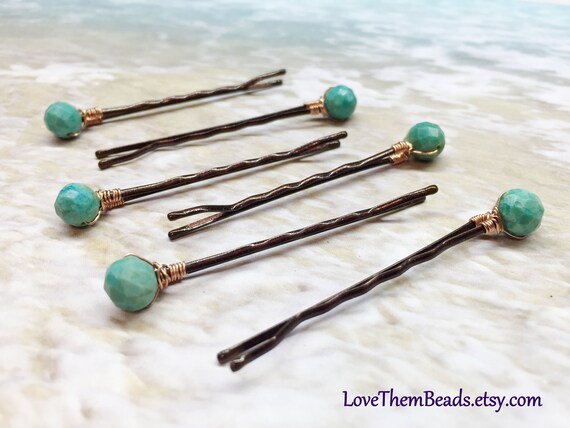 Turquoise Hair Pins For Beach Nature Wedding Hair Jewelry Etsy
