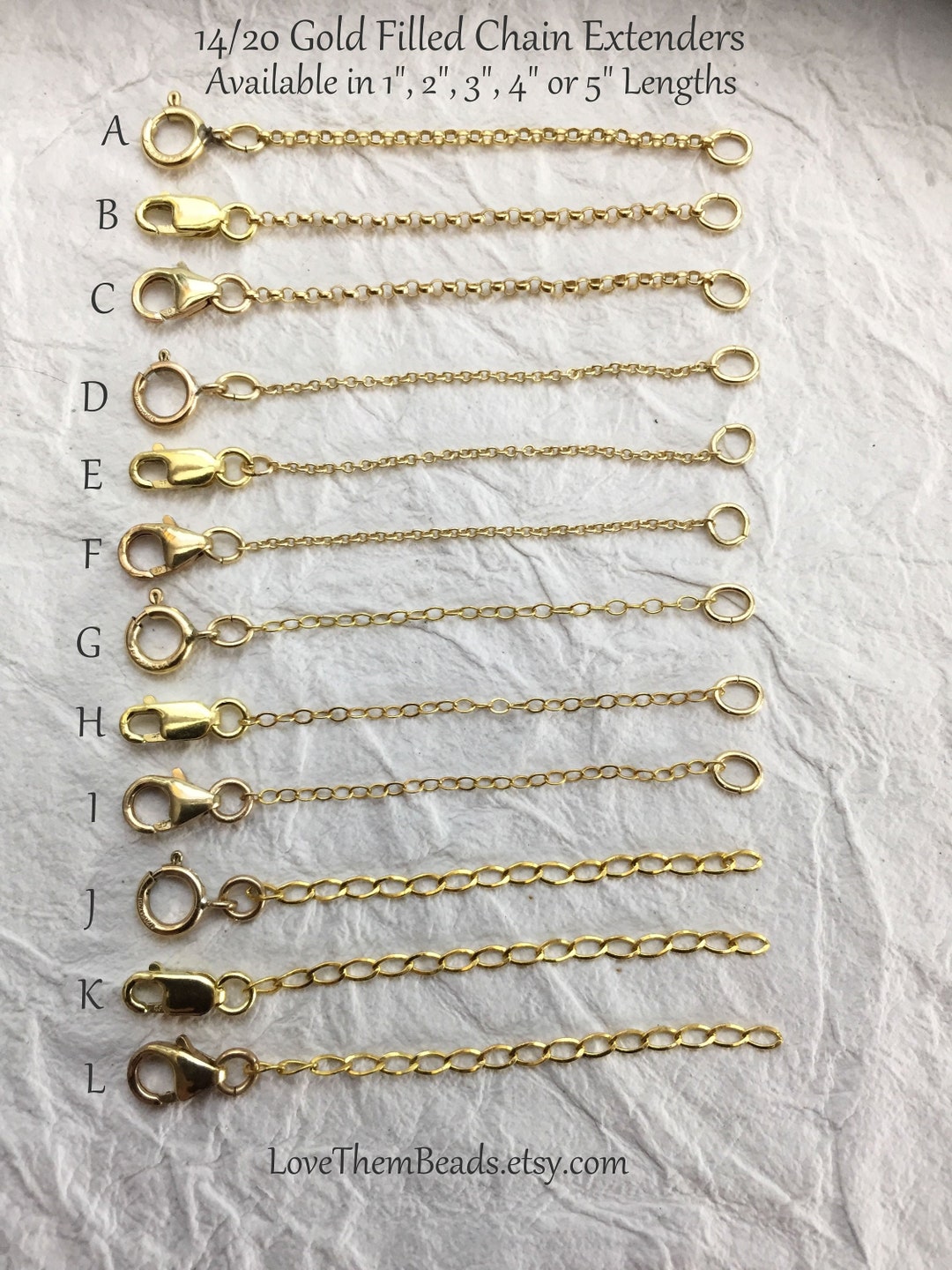 Sterling Silver Chain Length Extender for Necklace or Bracelet, 1 Inch,  1.5, 2 Inch, 3, 4 or 5 Inch Extension Lengthener Adjuster Resizer 