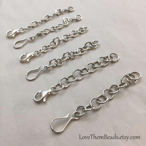 Heavy Weight Sterling Silver Chain Extenders to Add or Adjust Length for  Necklaces or Bracelets Custom Made to Order by Lovethembeads 