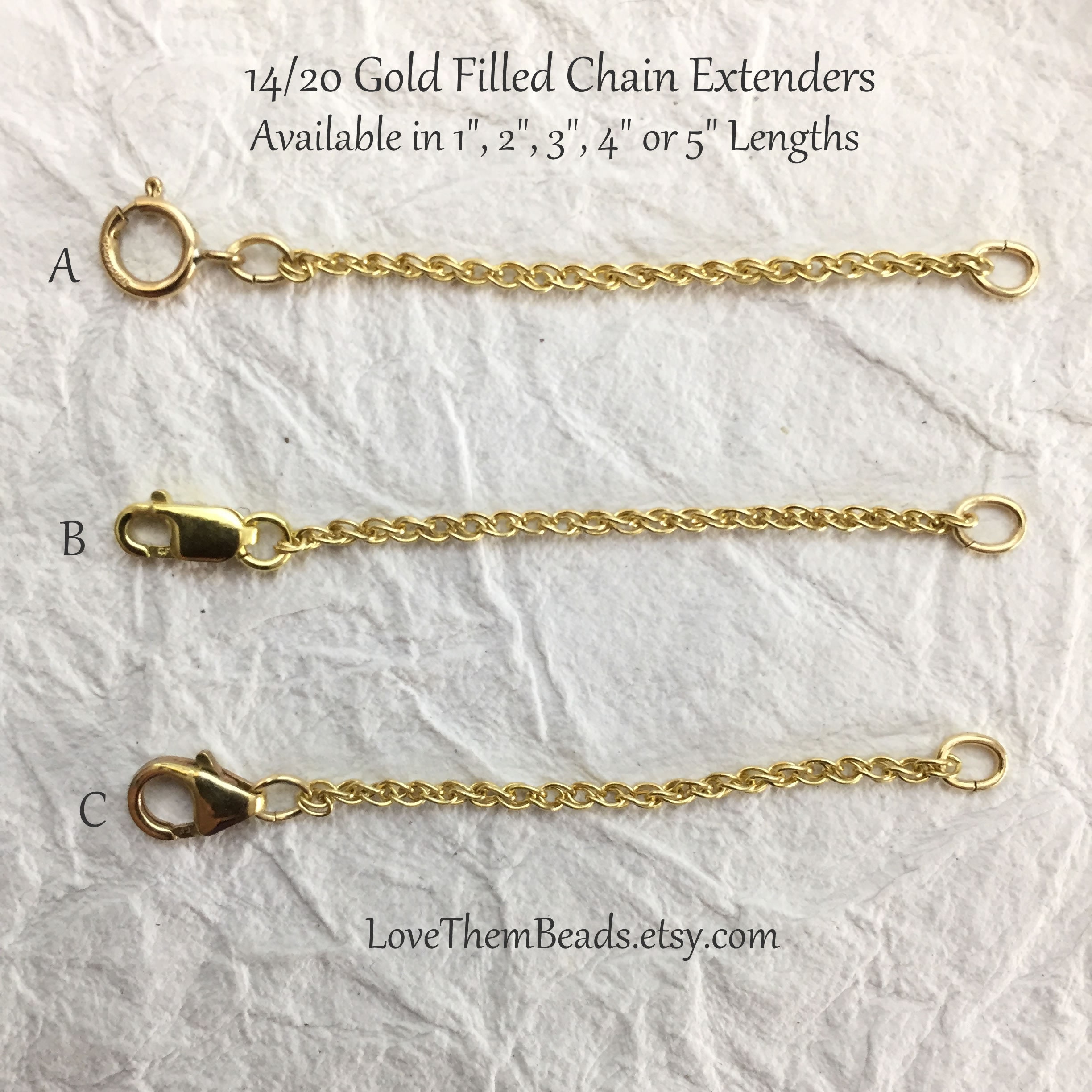 4 inch gold chain extender Clearance