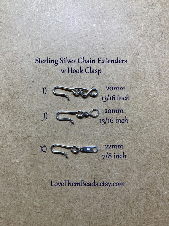 Heavy Weight Sterling Silver Chain Extenders to Add or Adjust Length for  Necklaces or Bracelets Custom Made to Order by Lovethembeads 