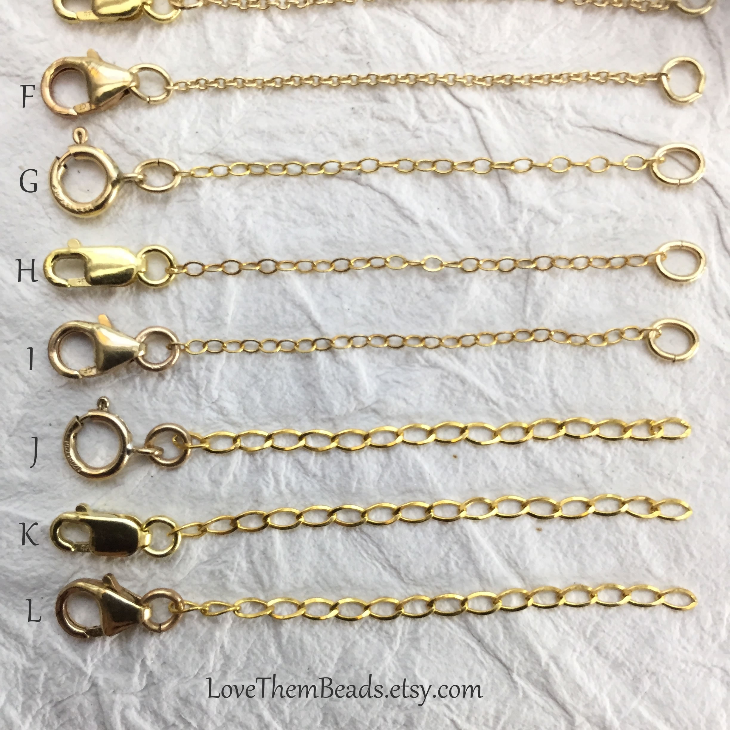 Heavy Weight Sterling Silver Chain Extenders to Add or Adjust Length for  Necklaces or Bracelets Custom Made to Order by Lovethembeads 