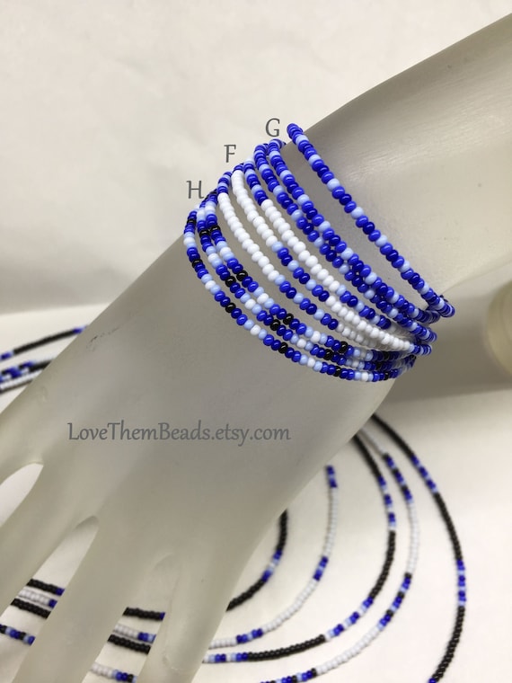 Blue Black Seed Beads