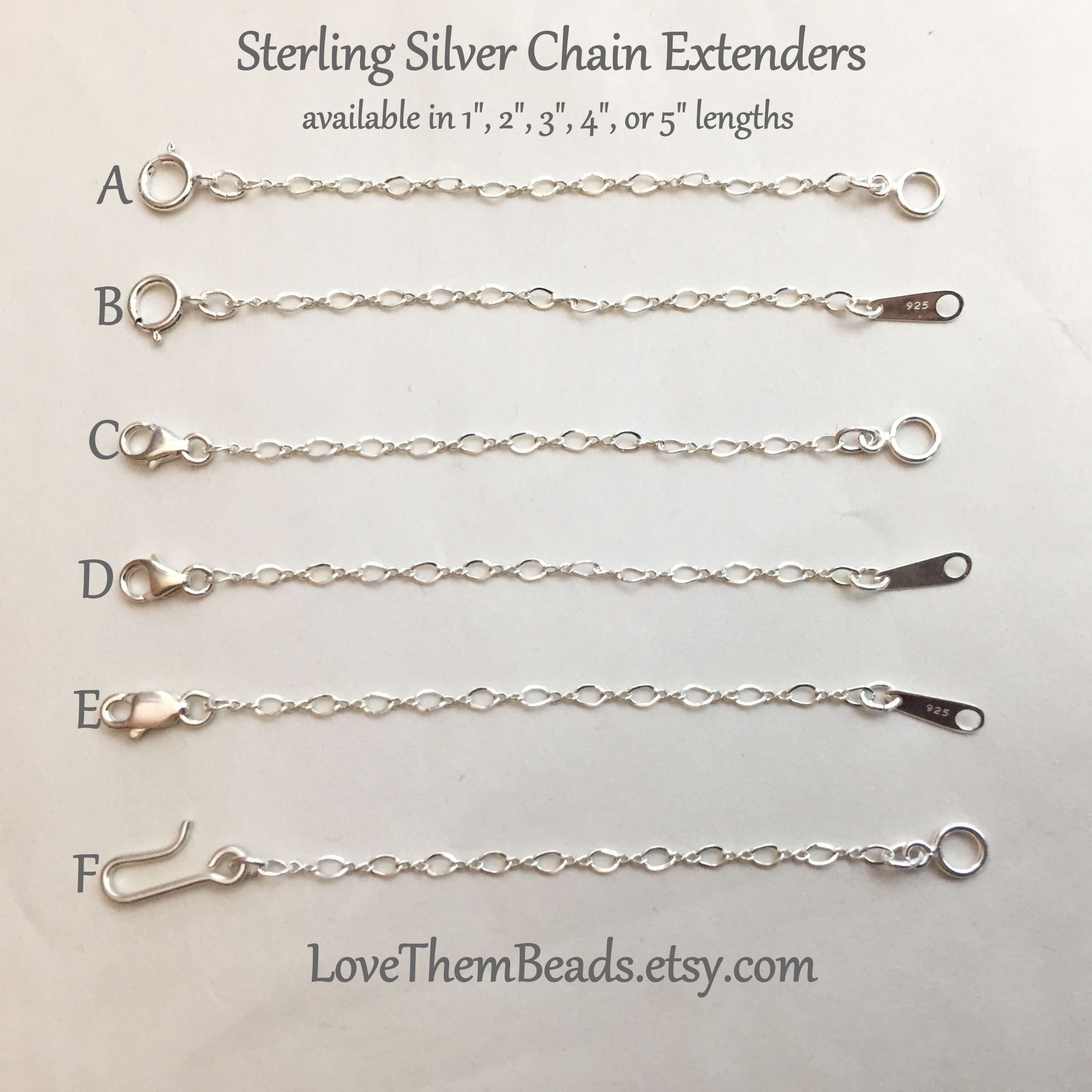 Sterling Silver Artisan Necklace Extender