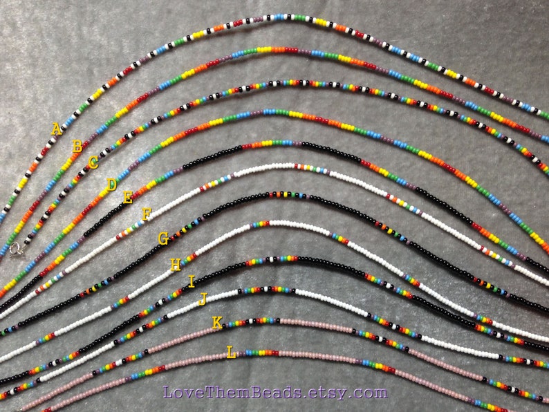 Rainbow Seed Bead Bracelets & Anklets, LGBT Gay Pride, Layered Thin Wrap Anklet Bracelet, Beaded Boho Hippie Summer Jewelry by LoveThemBeads image 2