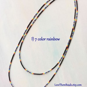 Rainbow Seed Bead Bracelets & Anklets, LGBT Gay Pride, Layered Thin Wrap Anklet Bracelet, Beaded Boho Hippie Summer Jewelry by LoveThemBeads Bild 9