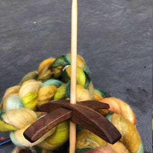 Handmade Black Walnut Turkish  Drop Spindle Whorl