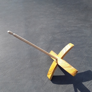 Handmade Canarywood Turkish  Drop Spindle Whorl
