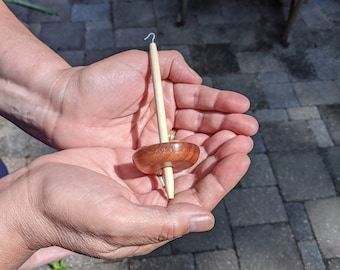 Hand Turned Mini Jatoba Bottom  Whorl Drop Spindle Whorl