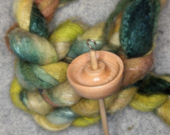 Hand Turned Small Cherry  spindle whorl