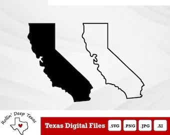 California Outline SVG Files | California Cut Files | United States of ...