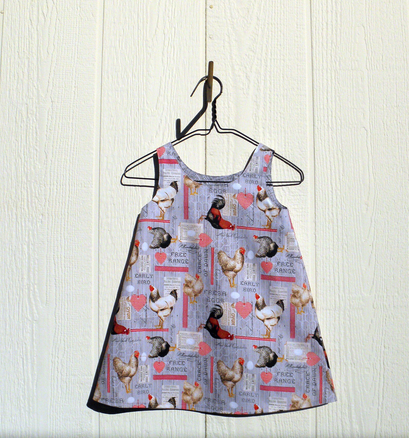Chicken Dress Size 12 Month Baby Dress Cotton Infant Girl Etsy