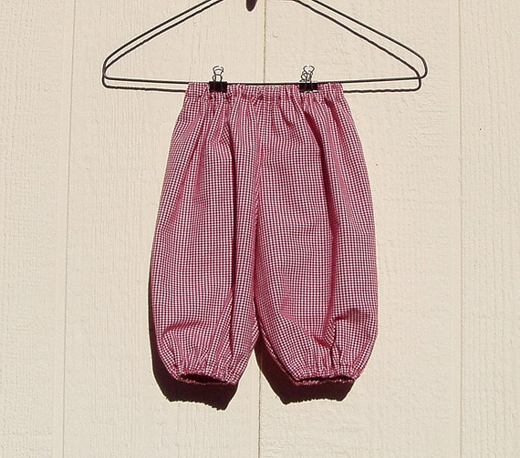 size 3T Toddler Pants with Elastic Ankle in Red Gingham Girls' Clothing