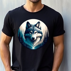 Camiseta de lobo, camiseta de lobo, camiseta de camping de lobo, camiseta casual de lobo, camiseta de regalo de lobo, camiseta de vacaciones de lobo, camiseta de lobo de dama, camisa de lobo de hombre