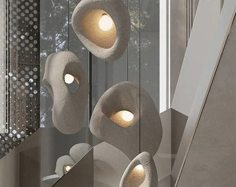 Wine-Sabi-handgemaakte hangende plafondlamp met Scandinavisch design | Decoratieve verlichting | Ideaal voor een villa | Zolder of trap