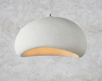 Moderne Pendelleuchte | Hängelampe | Wohndeko | Hochdichtes Polystyrol Material | Wabi Sabi Design LED | Kronleuchter Wohnzimmer |