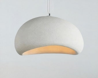 Moderne Pendelleuchte | Hängelampe | Heimdekoration | Material aus hochdichtem Polystyrol | Wabi Sabi Design LED | Kronleuchter Wohnzimmer |